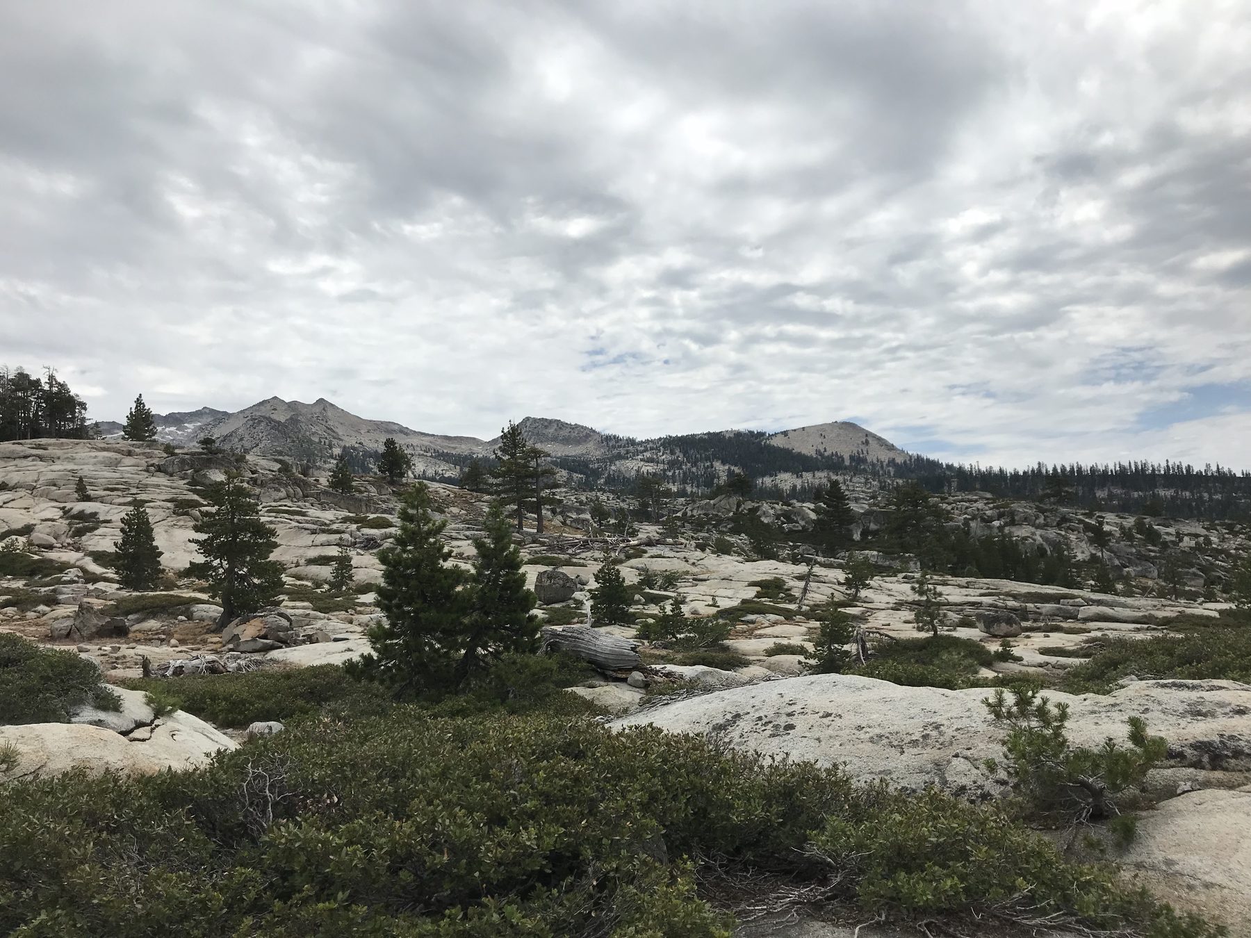 Granite landscape in Desolation Wilderness