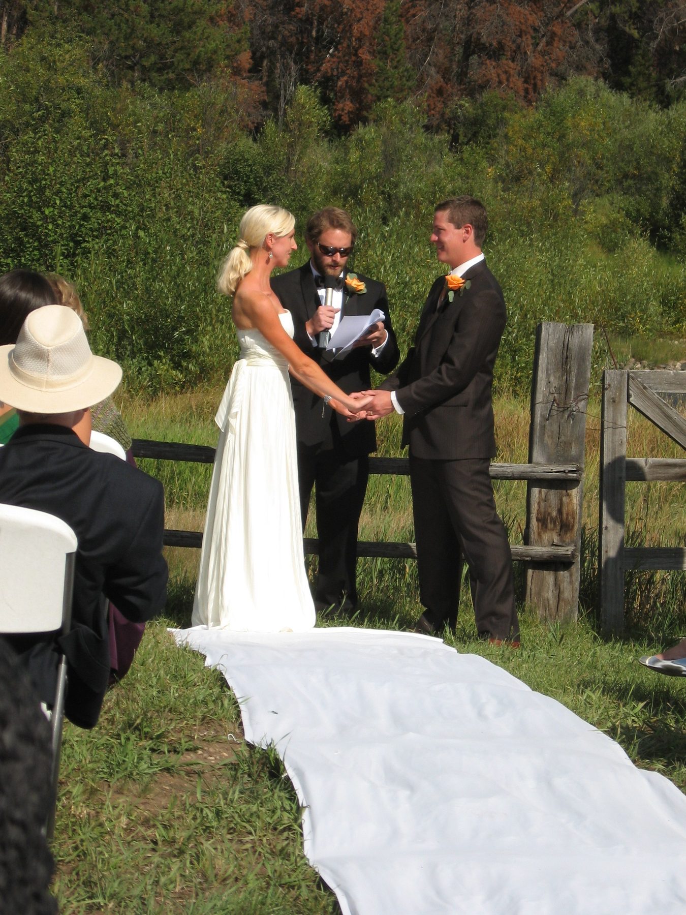 Outdoor wedding ceremony